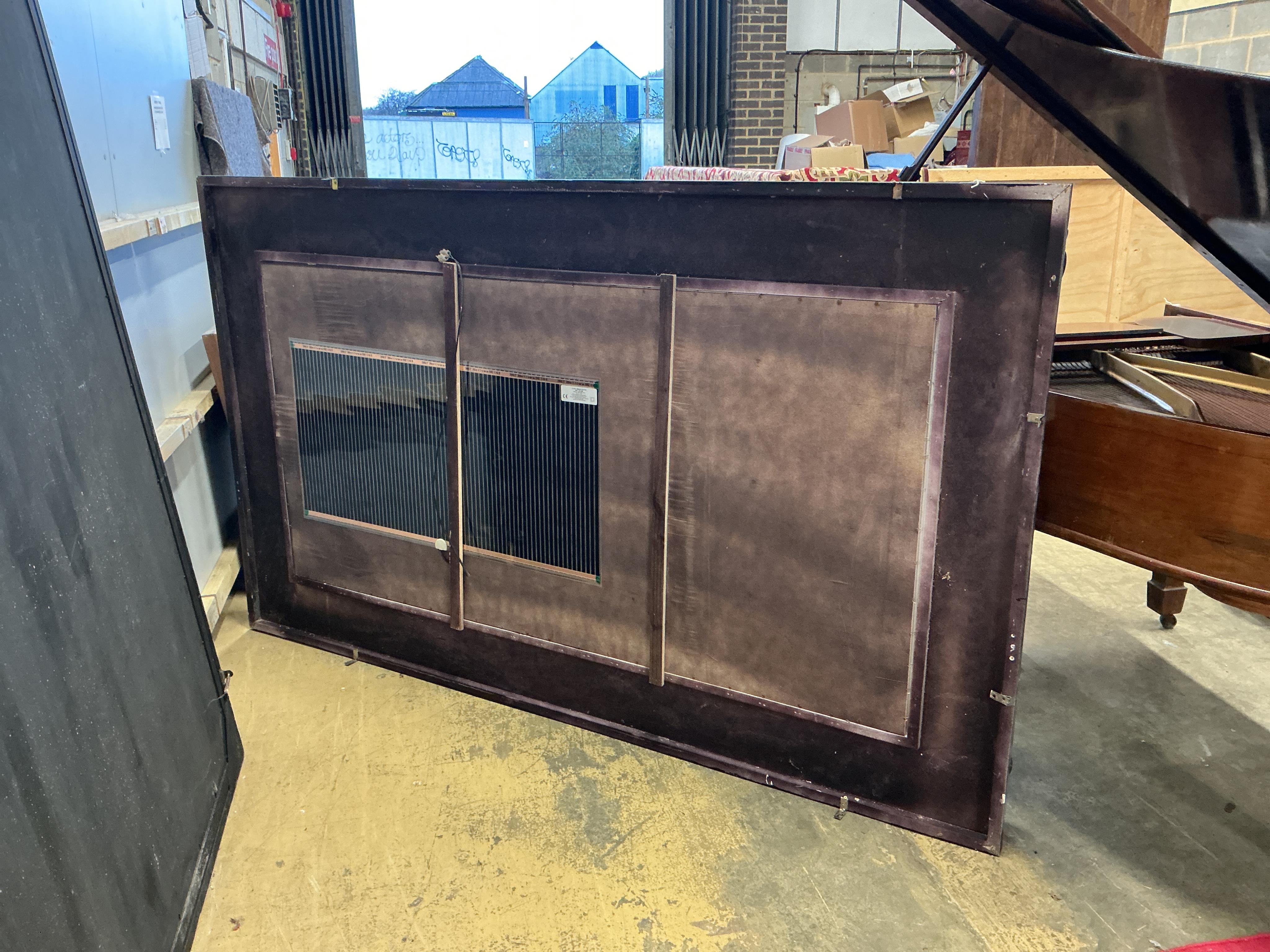 A large Victorian style 'Heritage' rectangular composition wall mirror, width 225cm, height 134cm